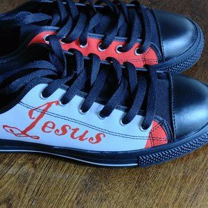 Never worn Jesus sneakers *RED*